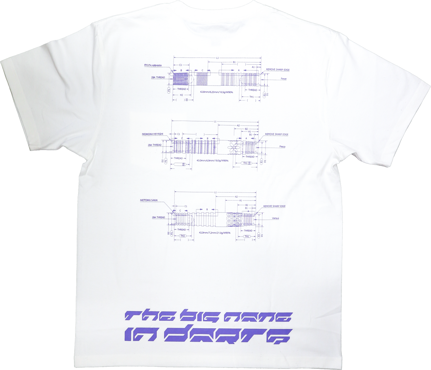 Unicorn 図面デザイン ポケットTシャツ