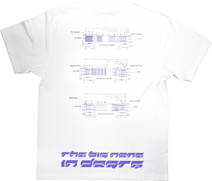 Unicorn 図面デザイン ポケットTシャツ