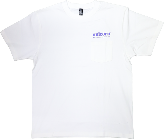 Unicorn 図面デザイン ポケットTシャツ